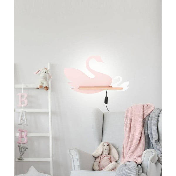Fehér-rózsaszín gyerek lámpa Swan – Candellux Lighting-image-2