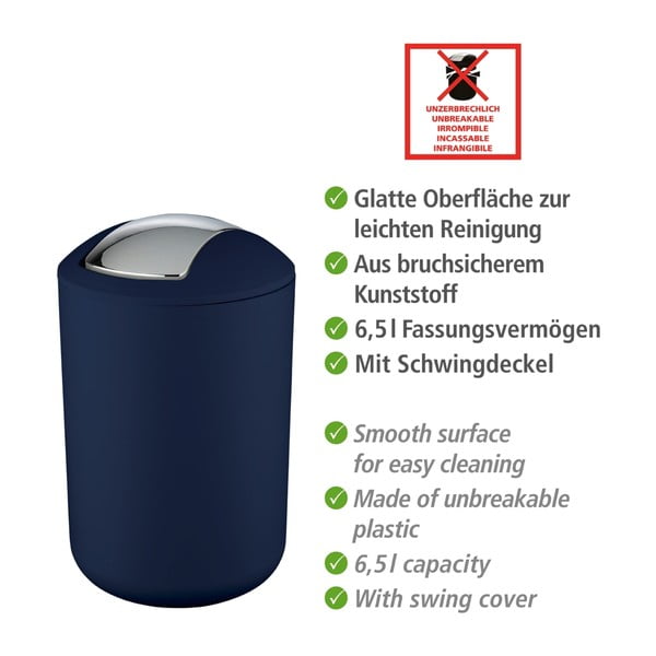 Brasil Dark Blue L sötétkék szemetes - Wenko-image-2