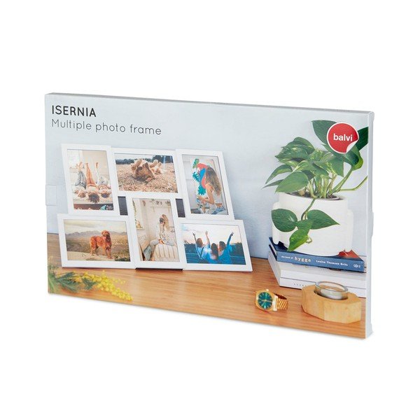 Isernia fehér fali képkeret 6 fényképhez - Balvi-image-1