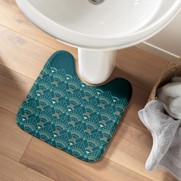 Petróleum színű fürdőszobai kilépő WC-hez 45x45 cm Imperia – douceur d'intérieur-image-1