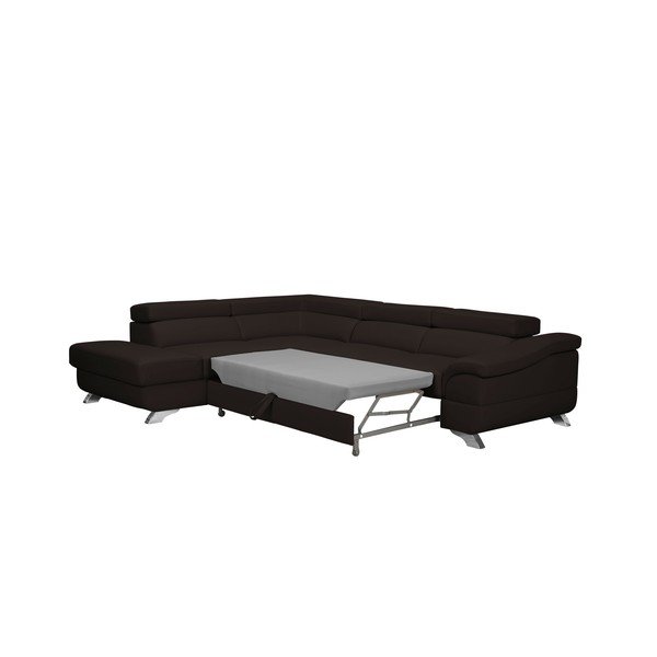 Gamma sötétbarna bal oldali kinyitható sarokkanapé - Windsor & Co Sofas-image-3