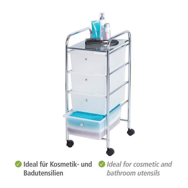 Messina mozgatható, fürdőszobai tároló, 4 fiókkal - Wenko-image-2