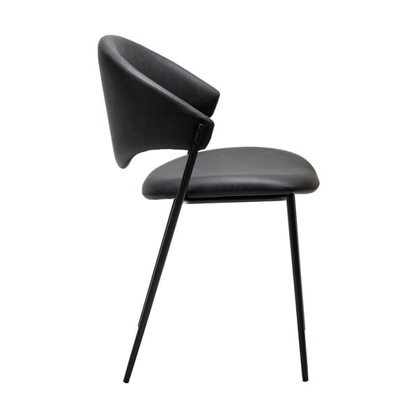 Fekete bőrutánzat étkezőszék Zone – DAN-FORM Denmark-image-2