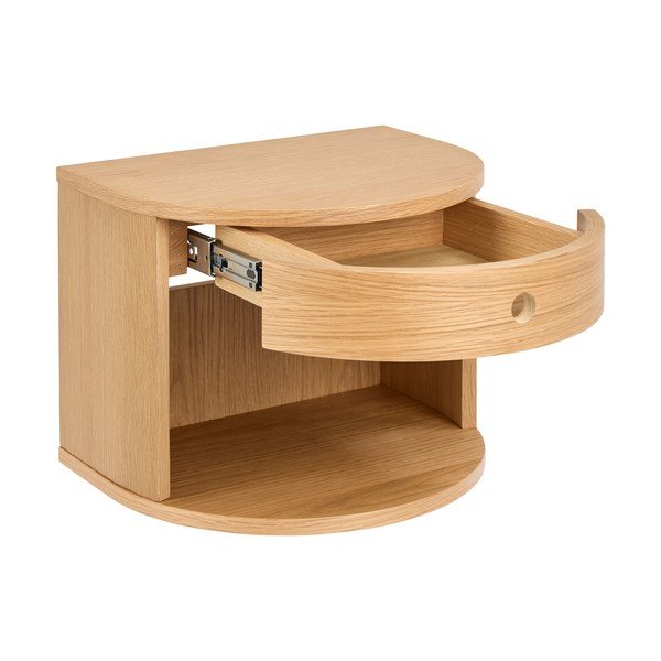 Világos natúr színű éjjeliszekrény tölgyfa dekorral Paron – Actona-image-3