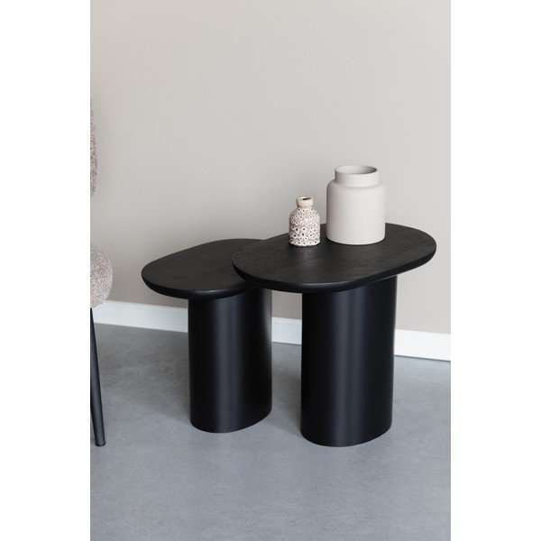 Tárolóasztal szett  mangófa asztallappal 2 db-os 37x56 cm Bela – White Label-image-2