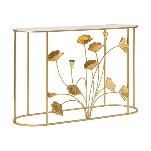 Aranyszínű konzolasztal 40x120 cm Flow – Mauro Ferretti