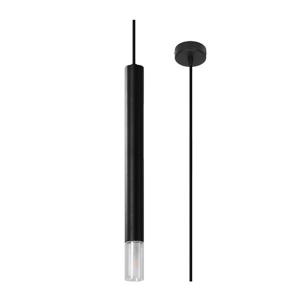 Fekete fém függőlámpa ø 8 cm Vittoria – Sollux