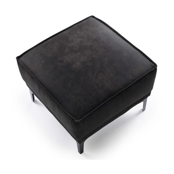 Antracitszürke bőrutánzat puff Copenhagen – Scandic-image-3