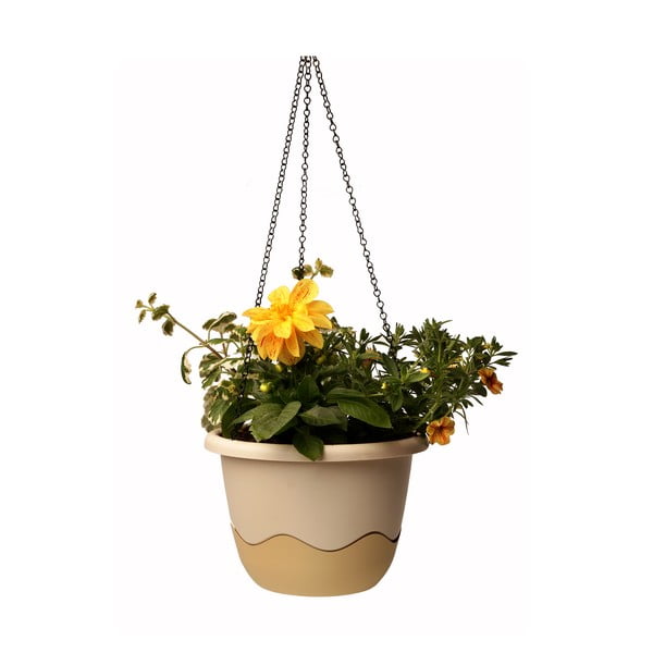 Mareta fehér felfüggeszthető önöntöző kaspó, hosszúság 25 cm - Plastia-image-3