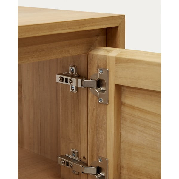 Natúr színű alacsony fali teakfa mosdó alatti szekrény 120x40 cm Yenit – Kave Home-image-4