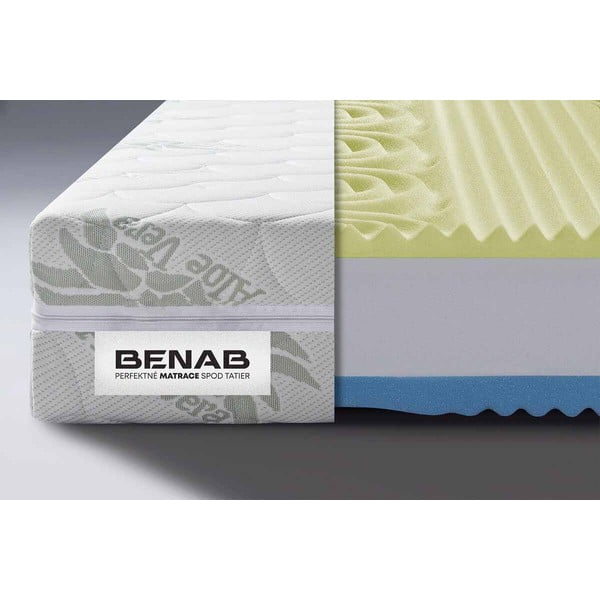 Kemény-közepes keménységű kétoldalas-hőszabályozó hab matrac 120x200 cm BonLife VISCO – BENAB-image-1