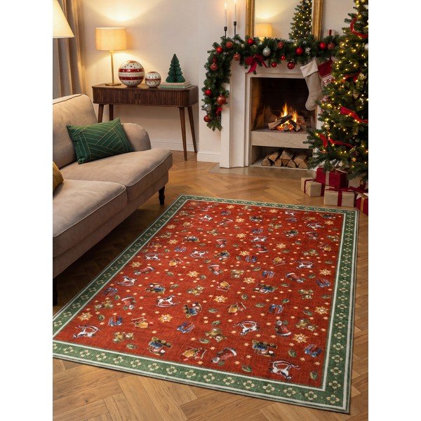 Piros-zöld szőnyeg karácsonyi mintával 160x230 cm Toy's Delight Nostalgic Noel Red Green – Villeroy&Boch-image-1