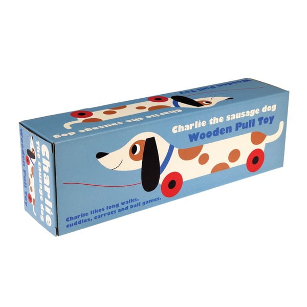 Charlie The Sausage Dog húzható fajáték, hossz 31,5 cm - Rex London-image-3