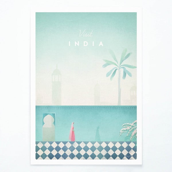 Poszter India, 50x70 cm - Travelposter