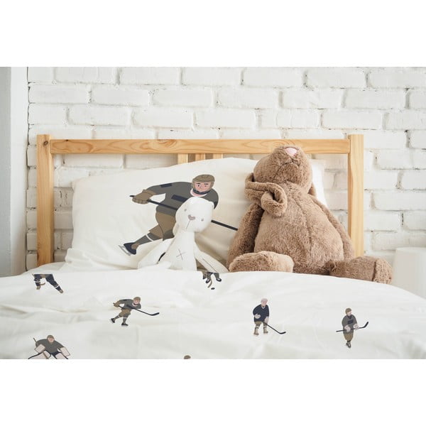 Egyszemélyes pamut-szatén gyerek ágyneműhuzat 140x200 cm Ice Hockey - Butter Kings-image-1