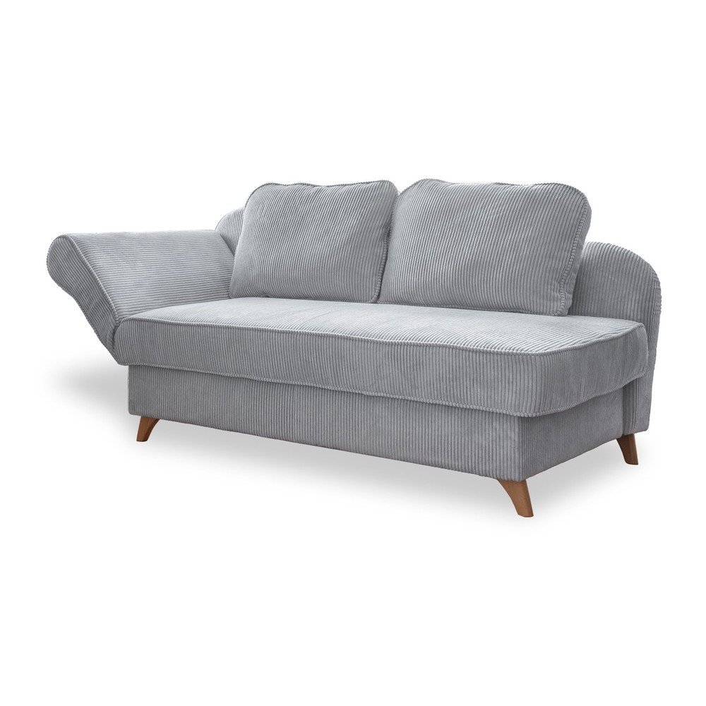 Világosszürke kordbársony heverő (bal oldali) Chic Charlotte  Miuform