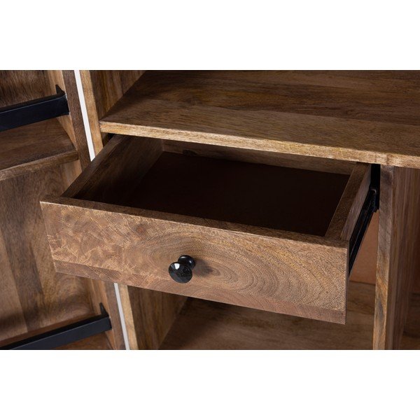 Natúr színű mangófa bortartó szekrény, palackok száma 12, 74x122x46 cm Bombay – Interia Home & Living-image-1