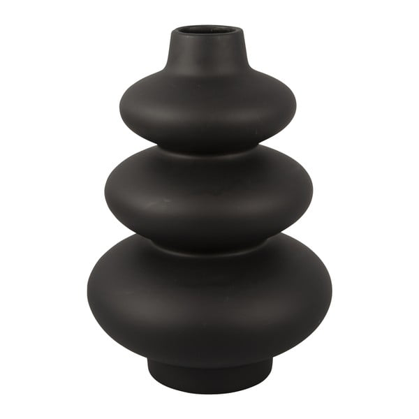 Circles fekete kerámia váza, magasság 28,5 cm - Karlsson
