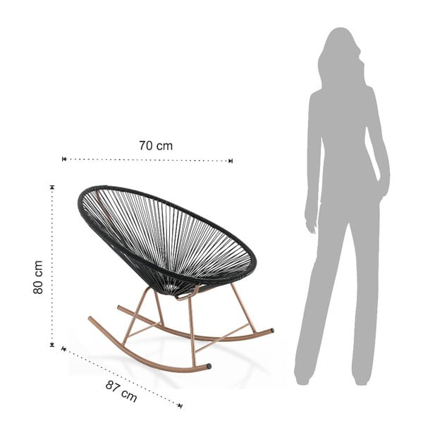 Numana fekete kültéri hintaszék - Tomasucci-image-3