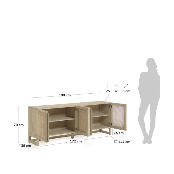 Rexit mindifa komód, szélesség 180 cm - Kave Home-image-3