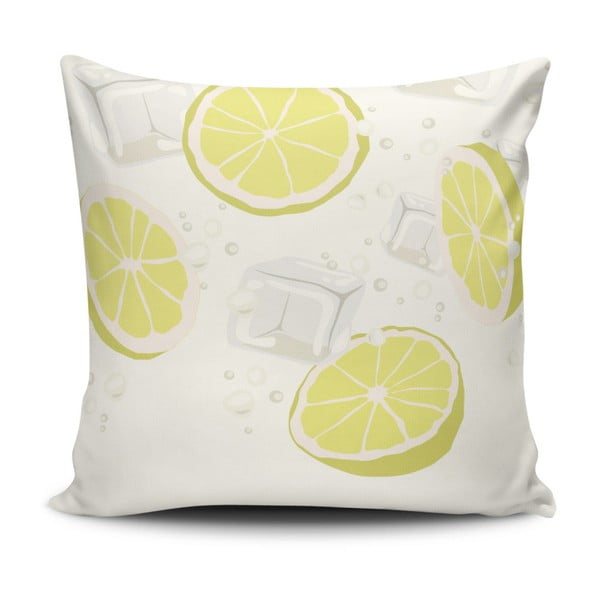 Cushion Love Lemons pamut keverék párna, 45 x 45 cm