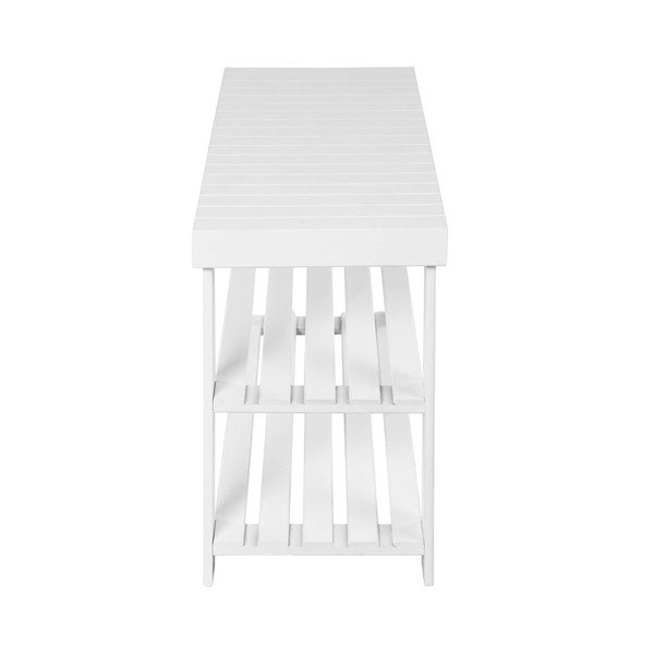 Fehér cipőtartó bambuszpolc (6 pár cipő), szélesség 70 cm - Songmics-image-4