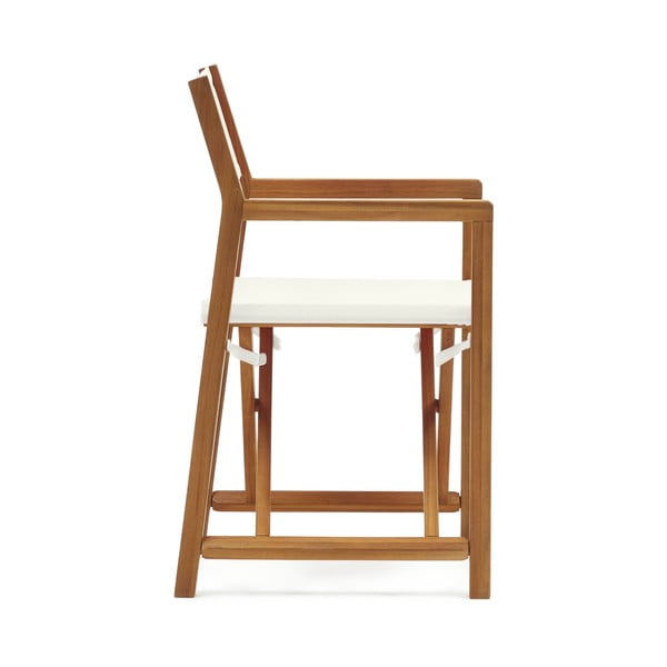 Fehér-natúr színű tömörfa kerti szék szett 2 db-os Thianna – Kave Home-image-3