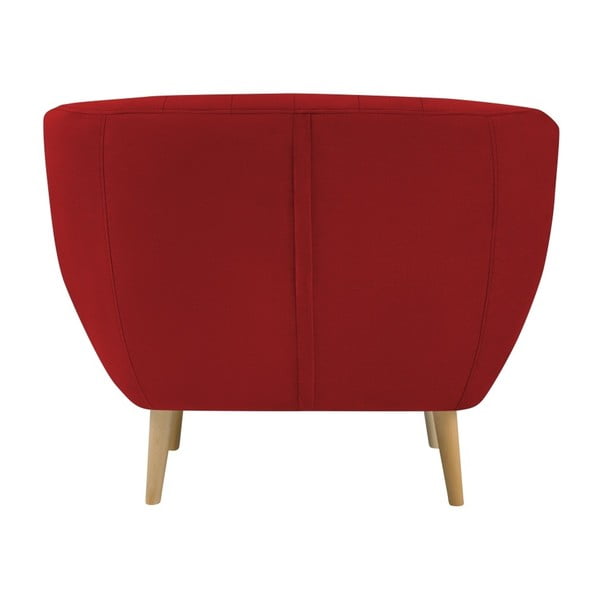 Sardaigne piros bársony fotel - Mazzini Sofas-image-4