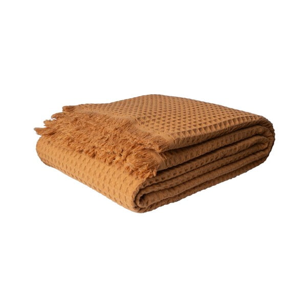 Rézszínű pamut ágytakaró 140x200 cm Waffle – Mijolnir