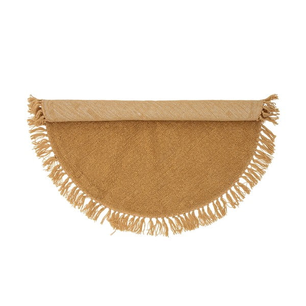 Narancssárga kerek gyapjú szőnyeg ø 110 cm Lenea - Bloomingville-image-3