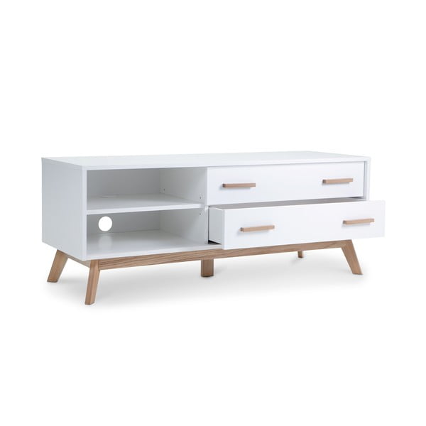 Fehér TV-állvány 130x50 cm Kensal – Woodman-image-3