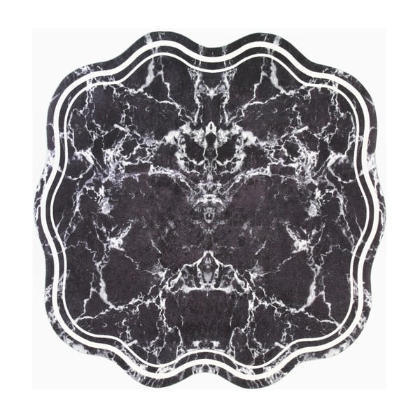Fekete kerek szőnyeg ø 80 cm - Vitaus