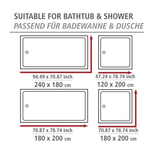 Zuhanyfüggöny 180x200 cm Pastel Dots – Wenko-image-2