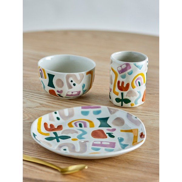 Kőedény gyerek étkészlet 3 db-os Filur – Bloomingville Mini-image-1