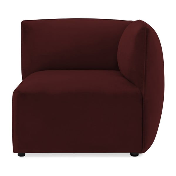 Velvet Cube burgundi kanapé, jobboldali sarokelem - Vivonita