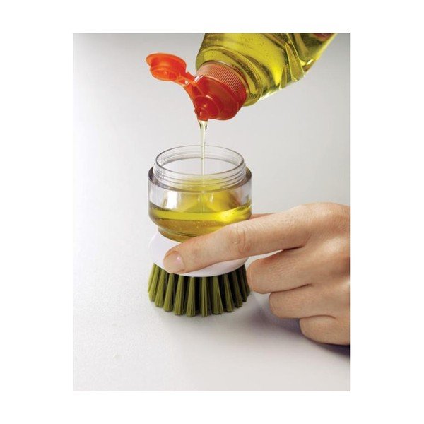 Palm Scrub zöld mosogatókefe, adagolóval és állvánnyal - Joseph Joseph-image-3