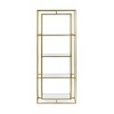 Aranyszínű acél könyvespolc 68x172,5x28 cm Elenor – Bizzotto