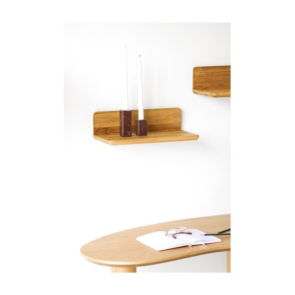 Világos natúr színű tölgyfa fali polc 40 cm Salina – House Nordic-image-1