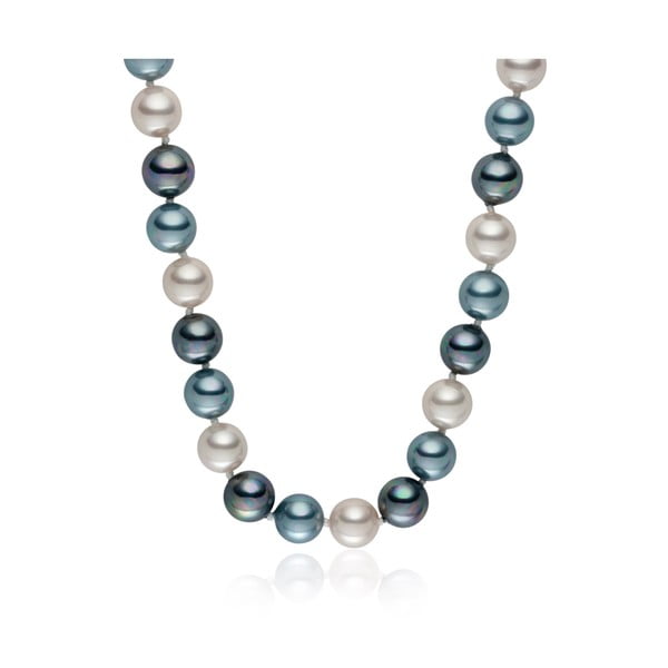 Mystic Silver Grey gyöngy nyaklánc, 50 cm - Pearls of London