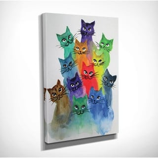 Happy Cats vászonkép, 30 x 40 cm