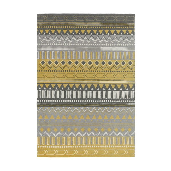 Tribal Mix sárga szőnyeg, 160 x 230 cm - Asiatic Carpets