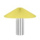 Sárga-ezüstszínű dimmelhető asztali lámpa textil búrával (magasság 36 cm) Taite – Blomus