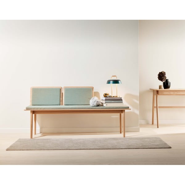 Világoszöld-natúr színű gyapjú pad Elba - Hammel Furniture-image-1