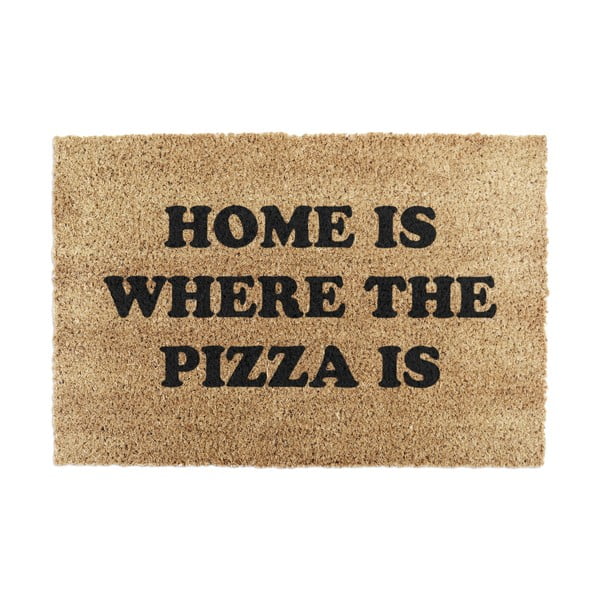 Kókuszrost lábtörlő 40x60 cm Home Is Where the Pizza Is – Artsy Doormats