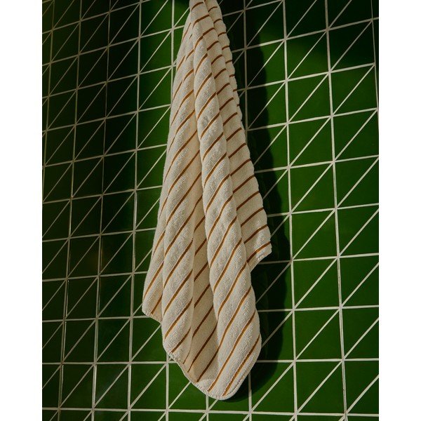 Narancssárga-bézs frottír pamut fürdőlepedő 70x140 cm Dorane – Kave Home-image-3