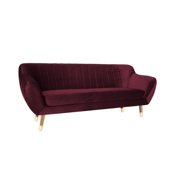 Benito borvörös bársony kanapé, 188 cm - Mazzini Sofas-image-2