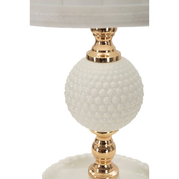 Fehér asztali lámpa textil búrával (magasság 40 cm) Napoli – Mauro Ferretti-image-4