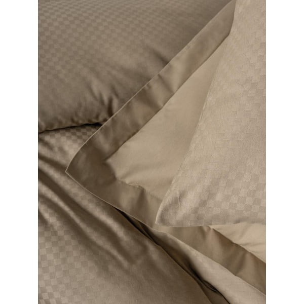 Barna kétszemélyes-hosszabbított renforcé pamut ágyneműhuzat 240x220 cm Checkered – Mila Home Luxury-image-4