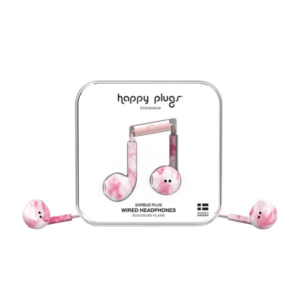 Earbud rózsaszín mintás fülhallgató - Happy Plugs