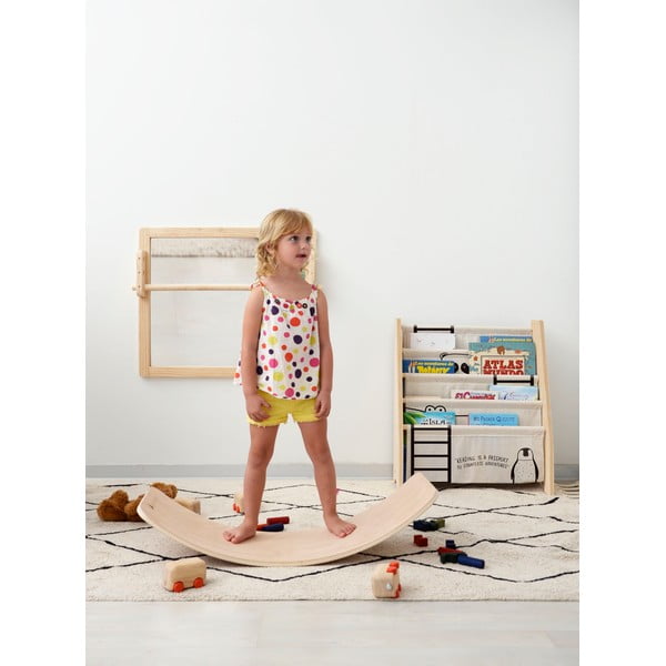 Bézs gyerek szövet könyvespolc 60x70 cm Animals - Folkifreckles-image-1